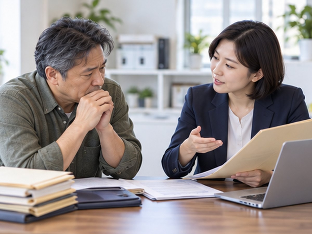 Accountant explaining a tax notice to a business owner